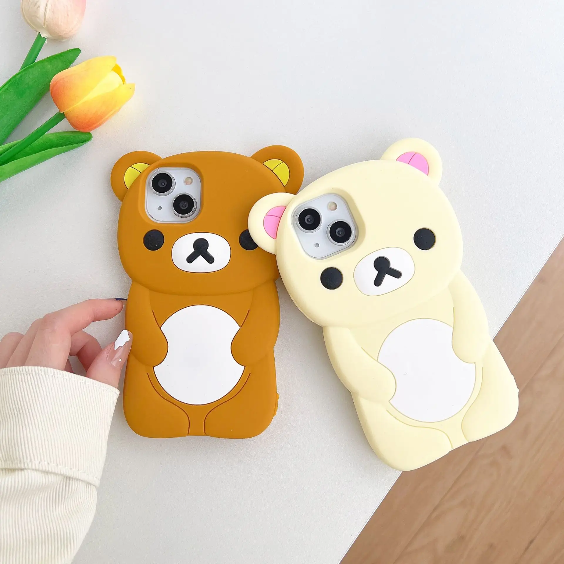 Мягкий силиконовый чехол rilakkuma bear для iphone 16 - Фотография_2