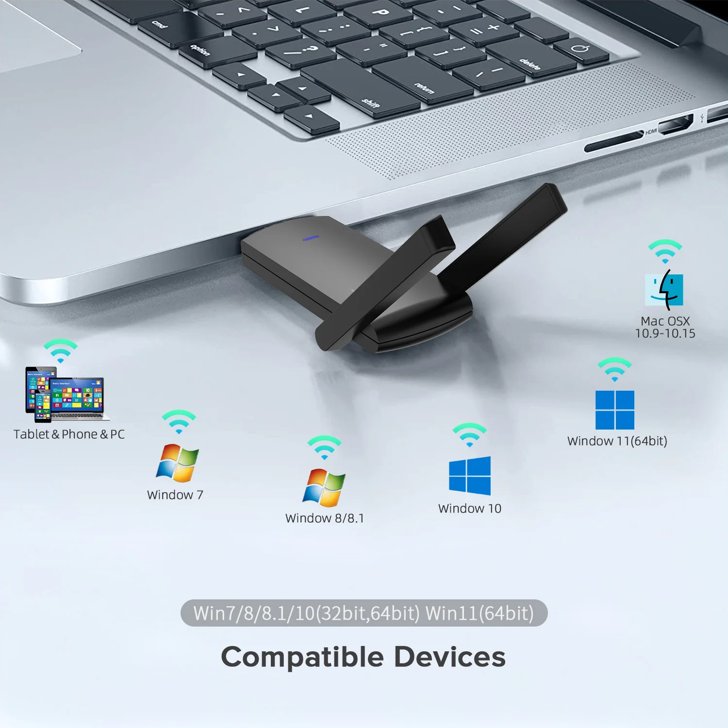 Беспроводной адаптер comfast usb 1300 мбит/с 2 - Фотография_6