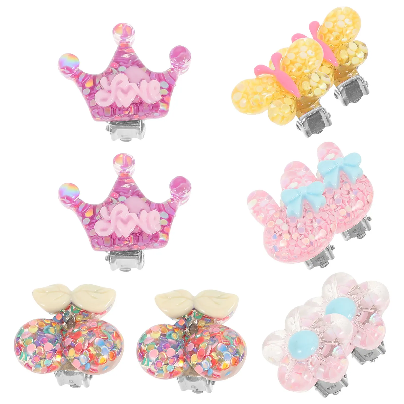 5 пар милых серег-клипс f - Фотография_3