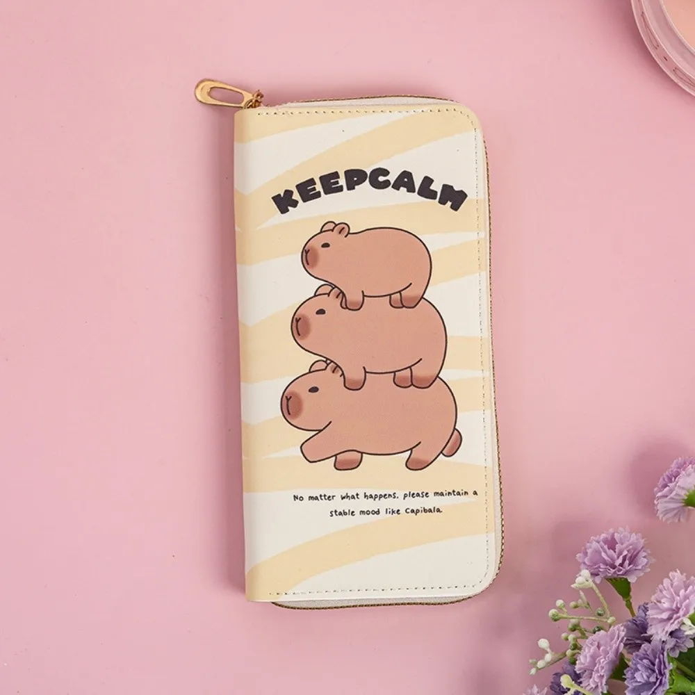 Новый длинный кошелек с рисунком капибары