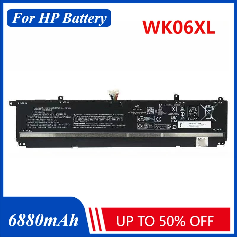 Аккумулятор 6880 мач wk06xl hstnn-ib9v