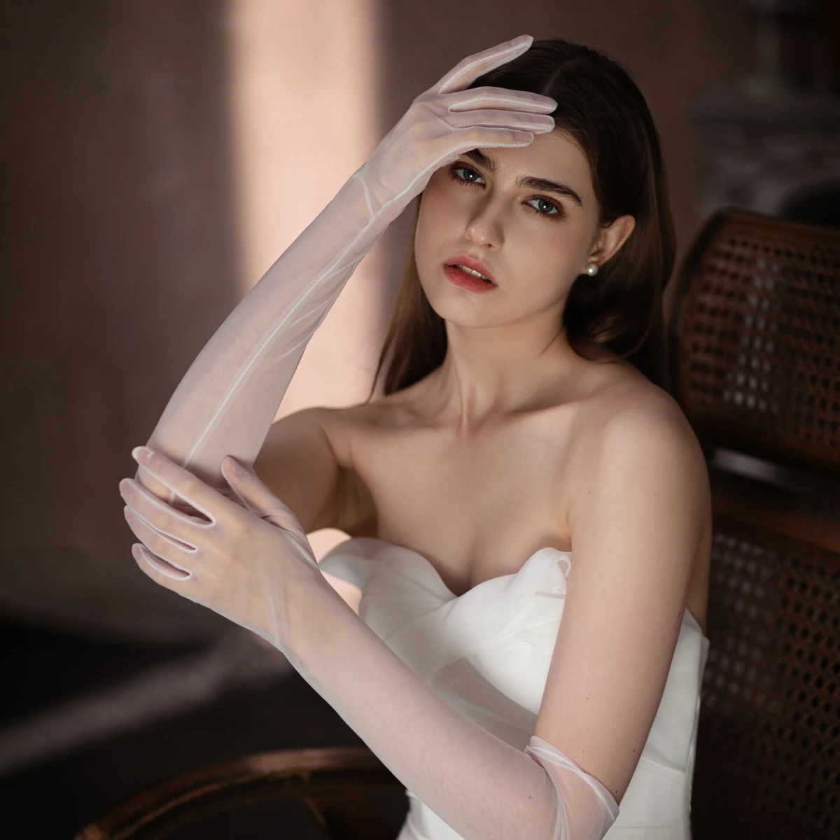 Элегантные свадебные перчатки wg099 - Фотография_2