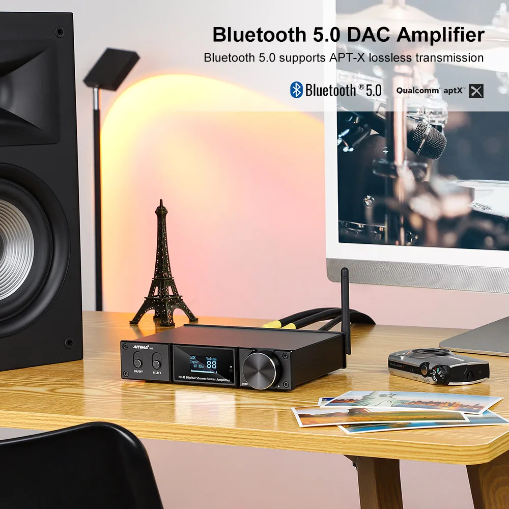 Aiyima d05 5,0 bluetooth усилитель звука 120 вт × 2 hifi 2 - Фотография_5