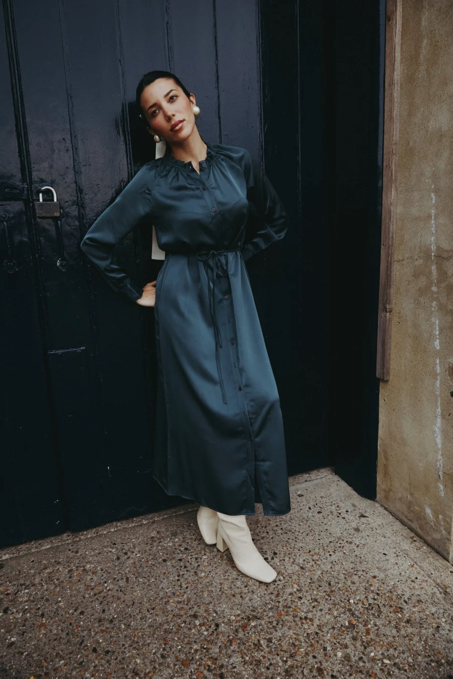 As aw25 атласное платье элегантная - Фотография_4