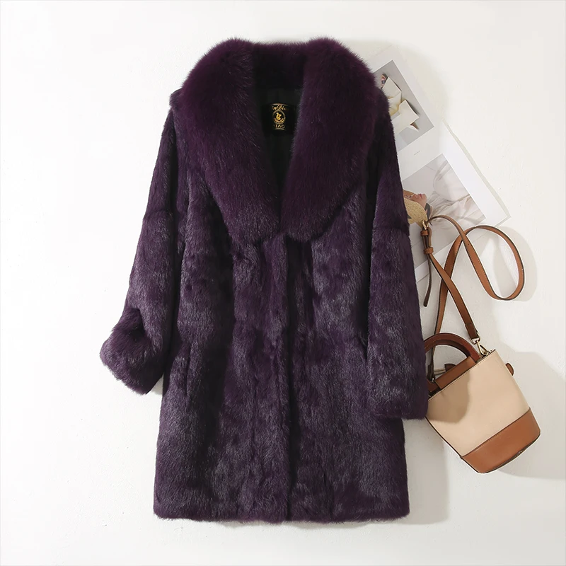 Новинка 100% натуральная шуба из - Фотография_3