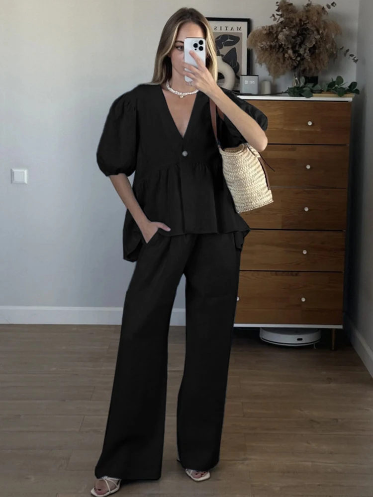 Женский весенне-летний праздничный комплект брюк - Фотография_5