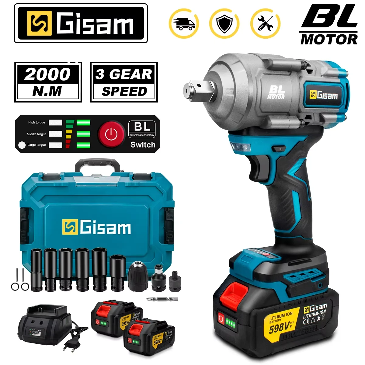 Gilé 2000n.m крутящий момент бесщеточный