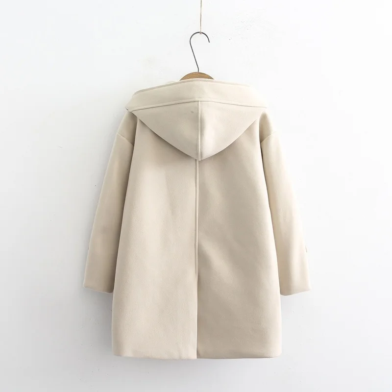 Женское шерстяное пальто средней длины - Фотография_4