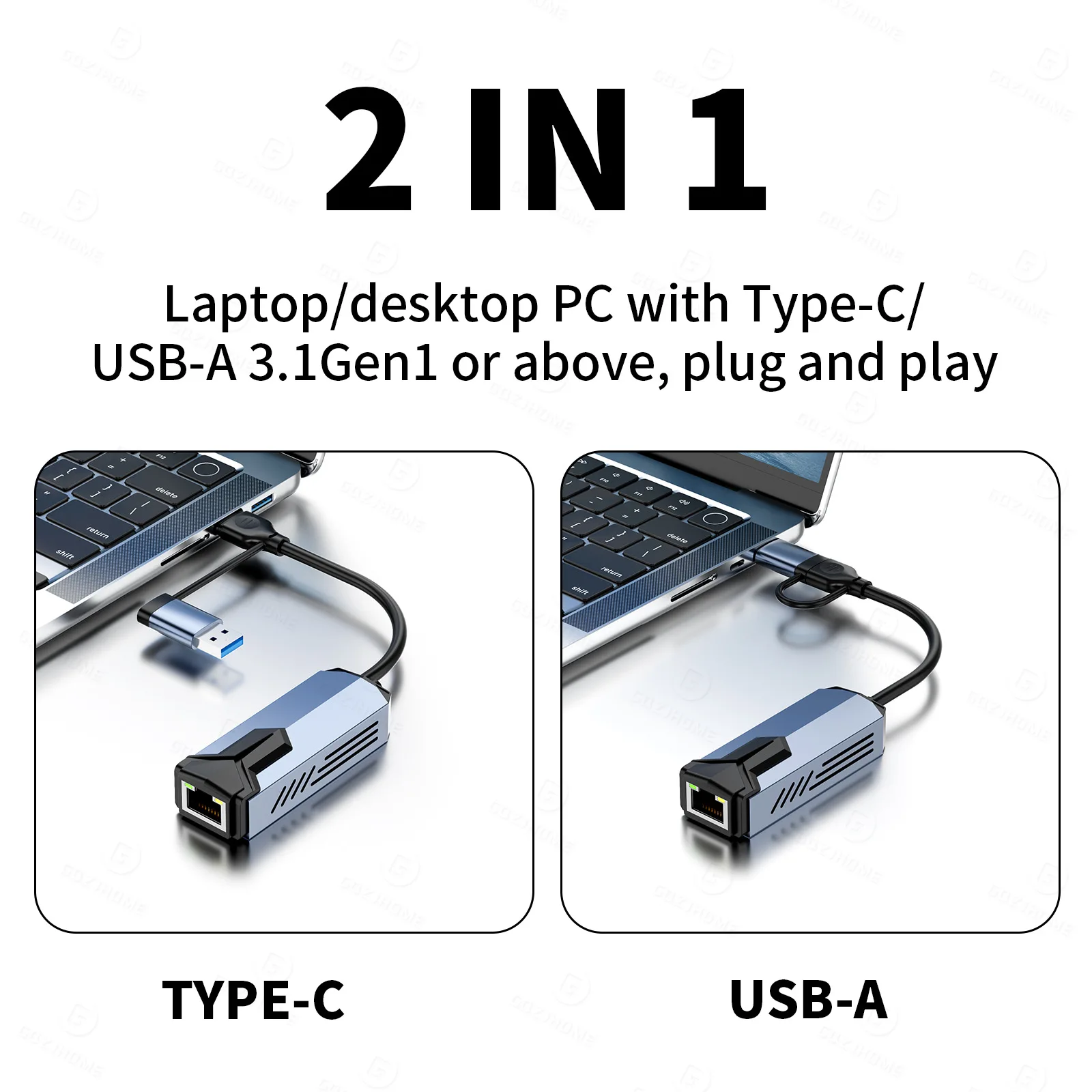 Usb сетевая карта 5 гбит/с высокоскоростной проводной адаптер usb3 - Фотография_2