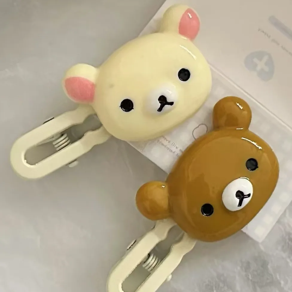 Заколки для волос rilakkuma для девочек kawaii relax bear - Фотография_4