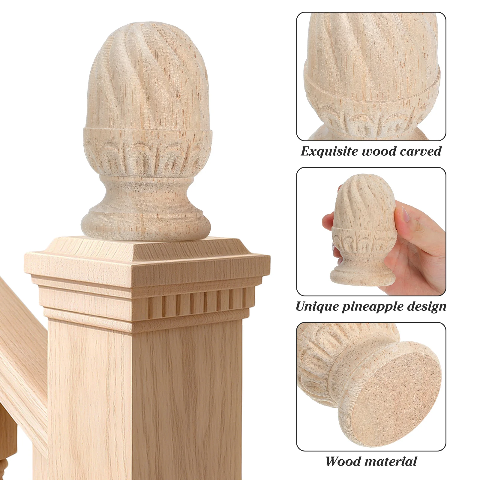 Деревянный накидный резной ананас - Фотография_2