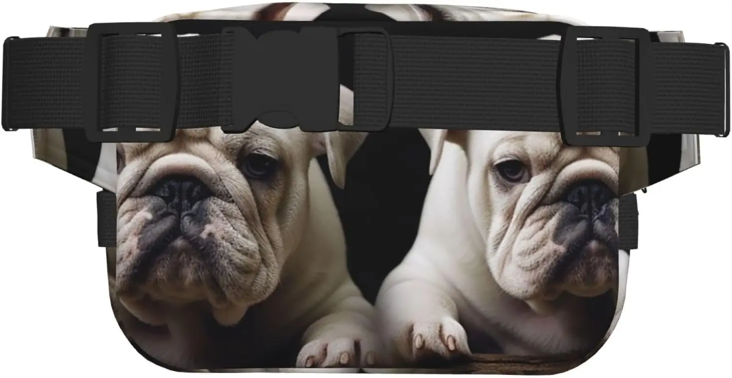 Поясные сумки с маленьким белым бульдогом для мужчин и женщин - Фотография_3