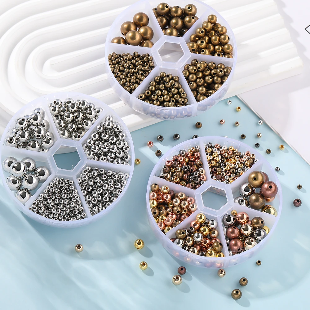 3-10 мм ccb гладкие шариковые бусины-разделители - Фотография_3