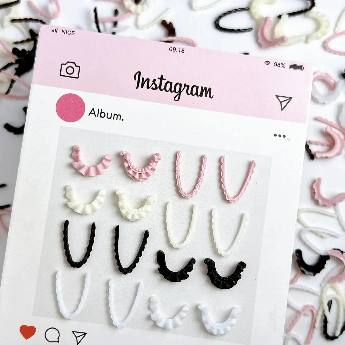 3d смолы, французский стиль ногтей - Фотография_3