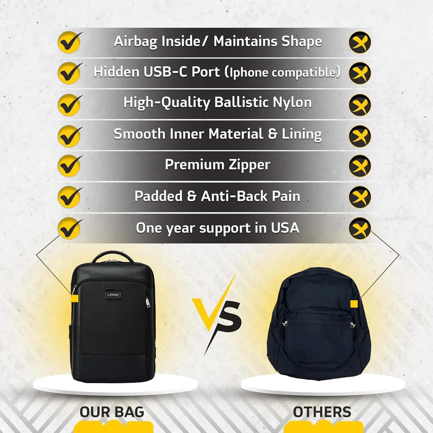 Деловой рюкзак для ноутбука для мужчин и женщин - Фотография_6