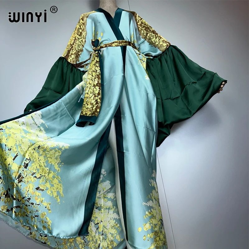 Winyi кимоно hanfu с принтом вечернее - Фотография_2