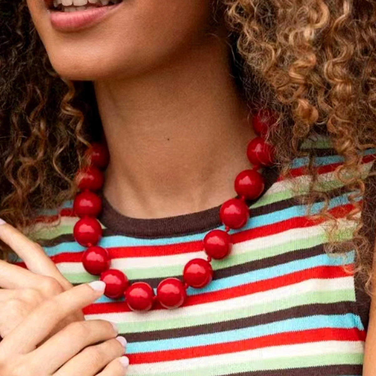 Docona богемное круглое красочное ожерелье из бисера для женщин - Фотография_2