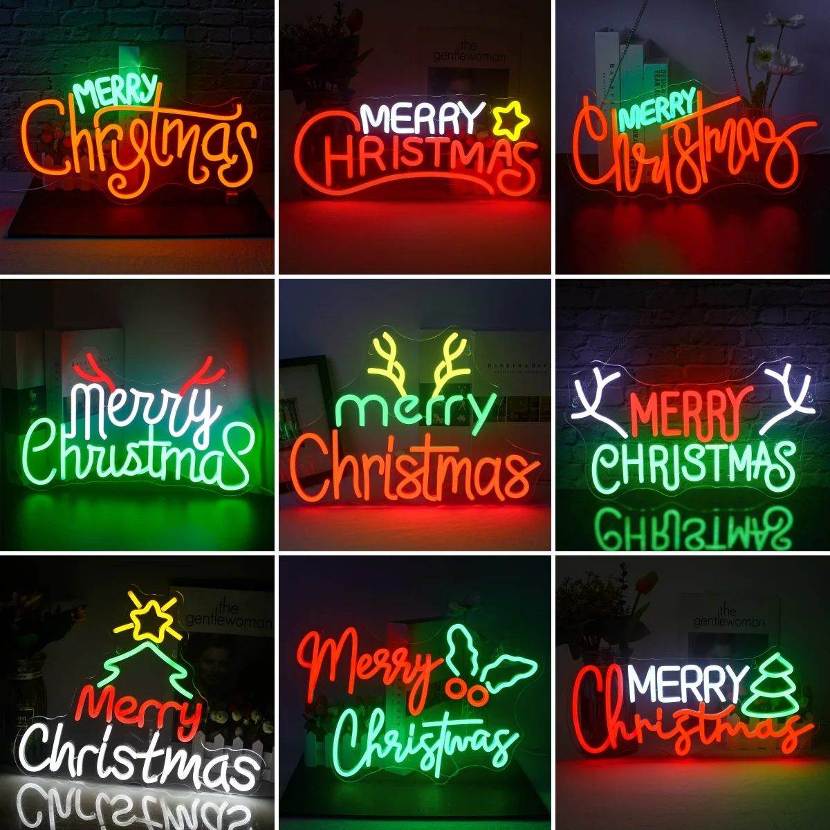 Неоновая вывеска с надписью "merry christmas"