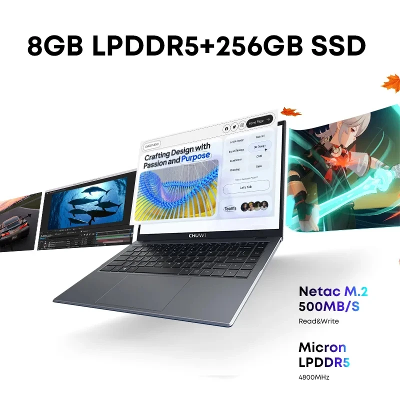 Портативный компьютер chuwi gemibook xpro intel n150 14 - Фотография_4