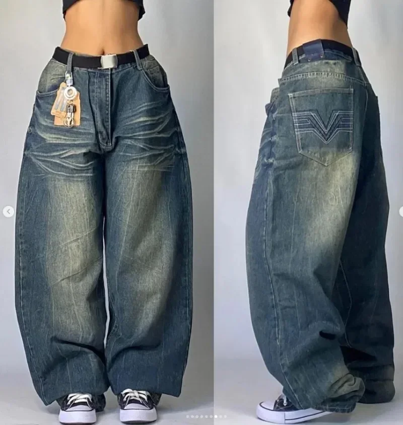 Джинсы y2k новые harajuku хип-хоп