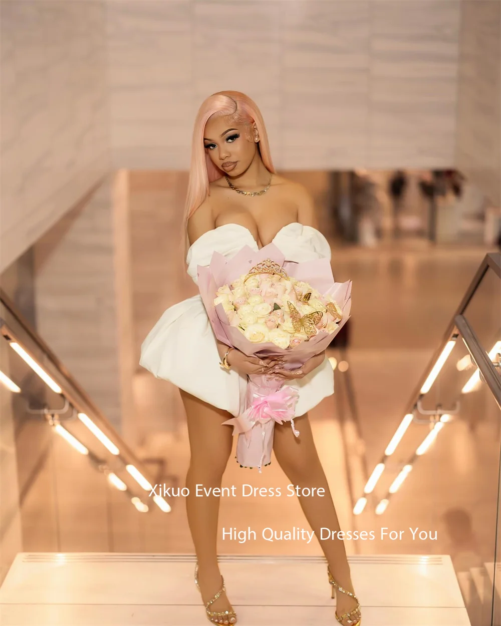 Xikuo простые атласные свадебные - Фотография_3