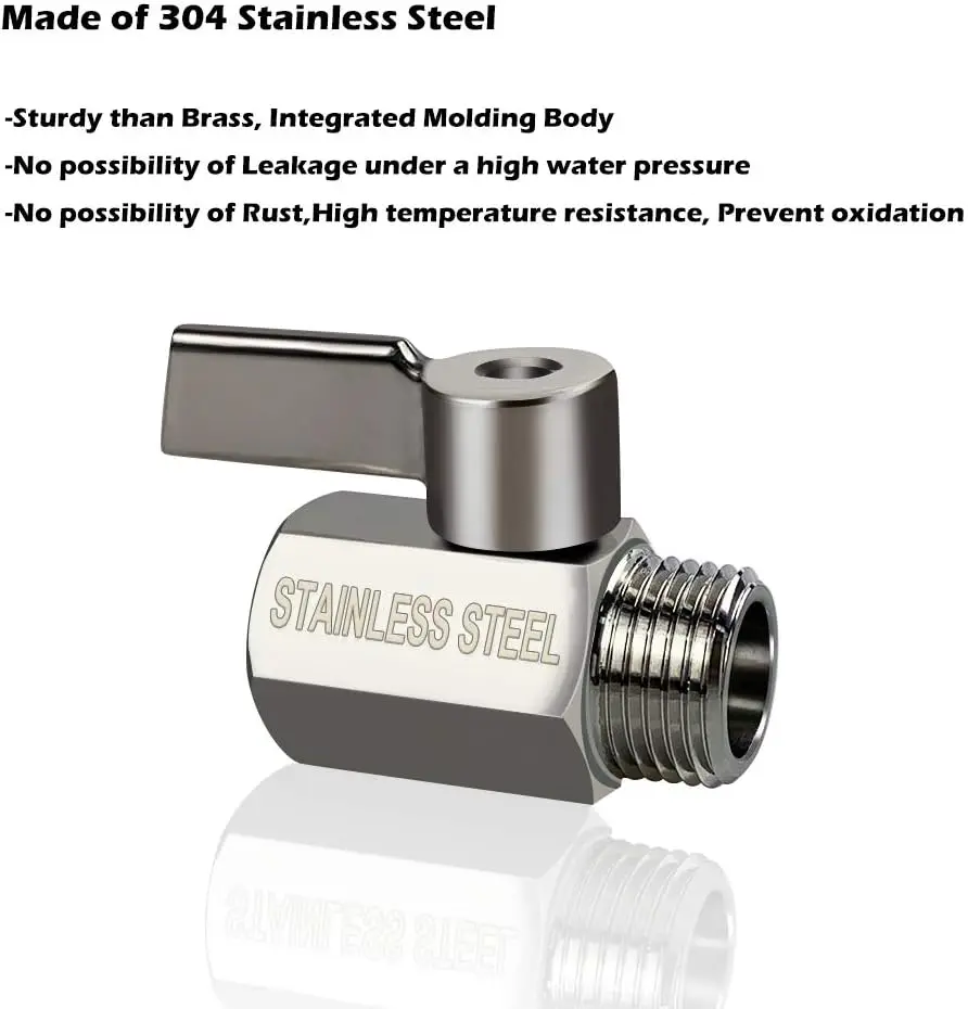 Шаровой клапан из нержавеющей стали 304 с ручкой из нержавеющей стали - Фотография_3