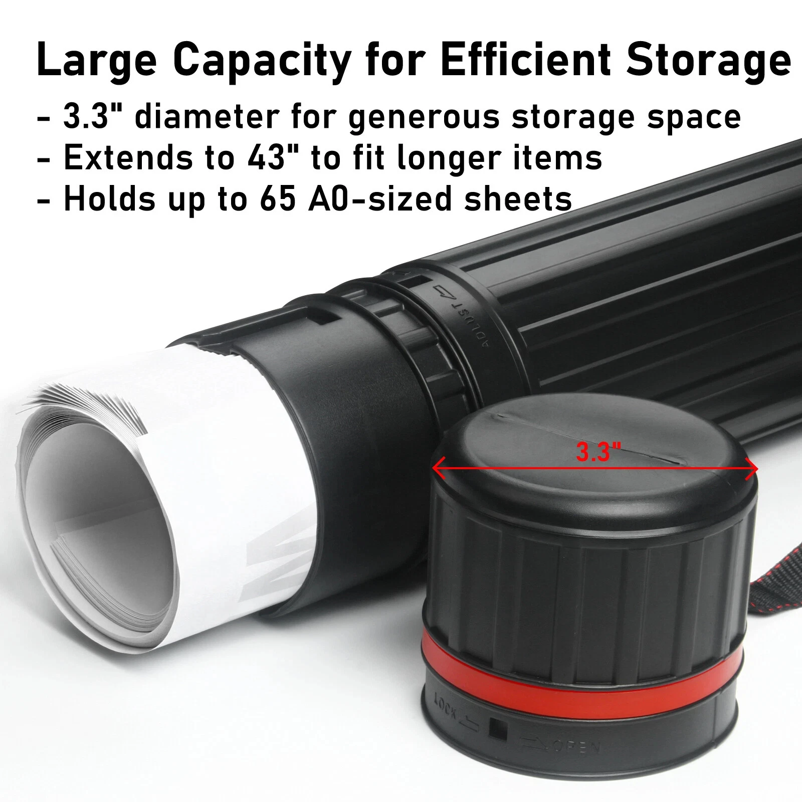 Водонепроницаемая телескопическая трубка для плакатов - Фотография_4