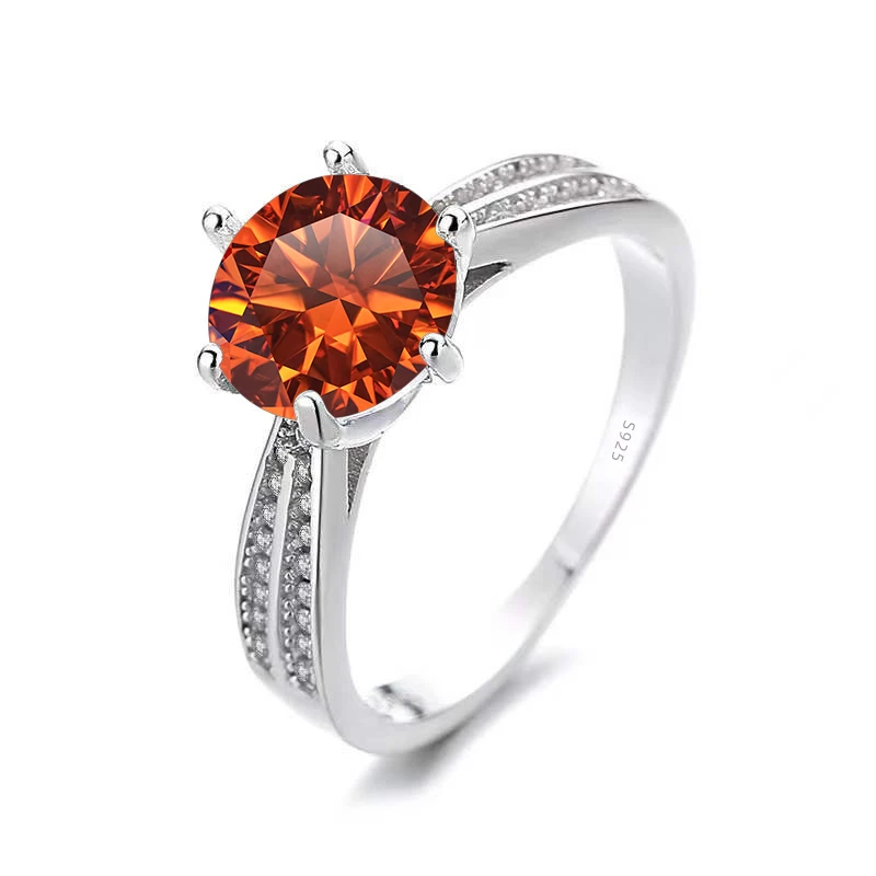 Кольцо из серебра 925 пробы с муассанитом 0 - Фотография_2