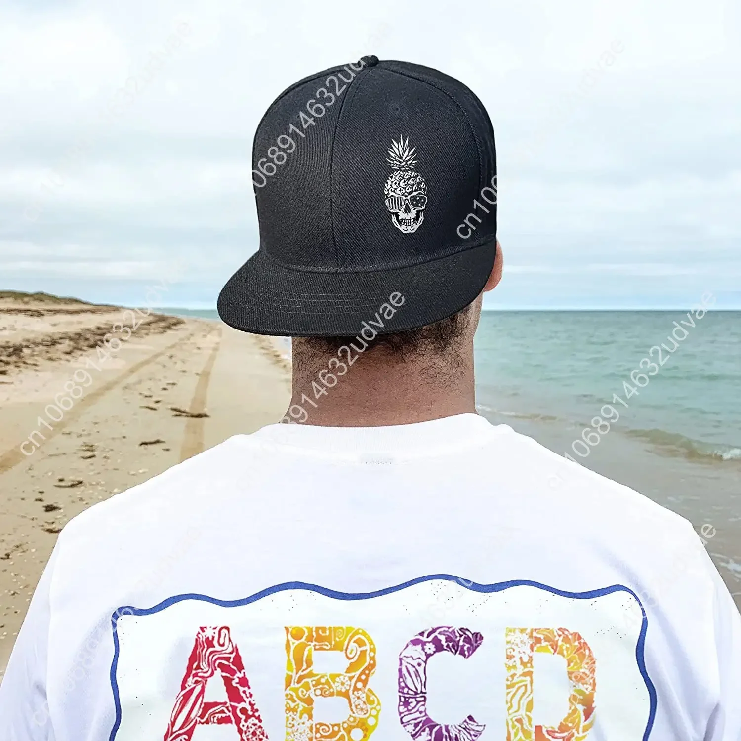 Мужские шляпы snapback с черепом и ананасом - Фотография_4