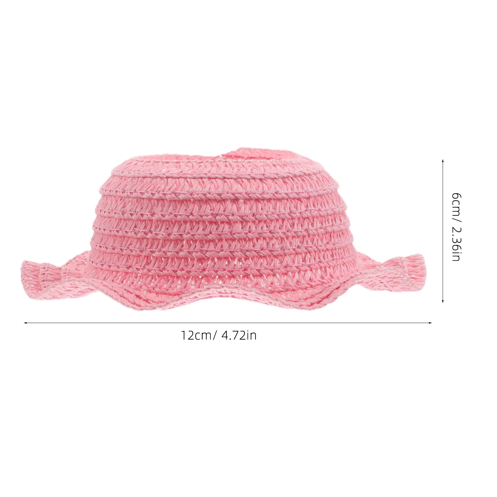 Вязаные крючком соломенные мини-солнцезащитные шляпы ручной работы - Фотография_3