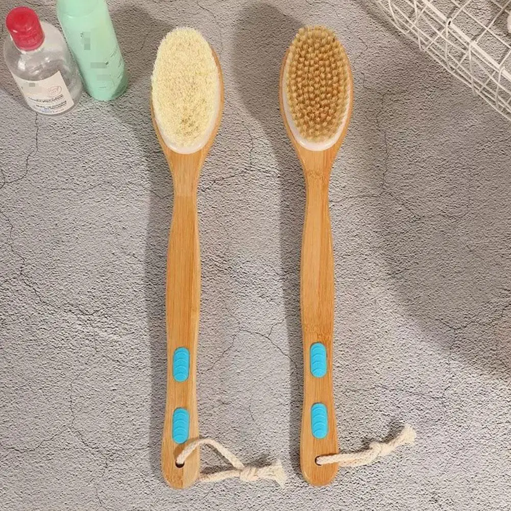 Бамбуковая щетка для душа с мягкой и жесткой щетиной - Фотография_5