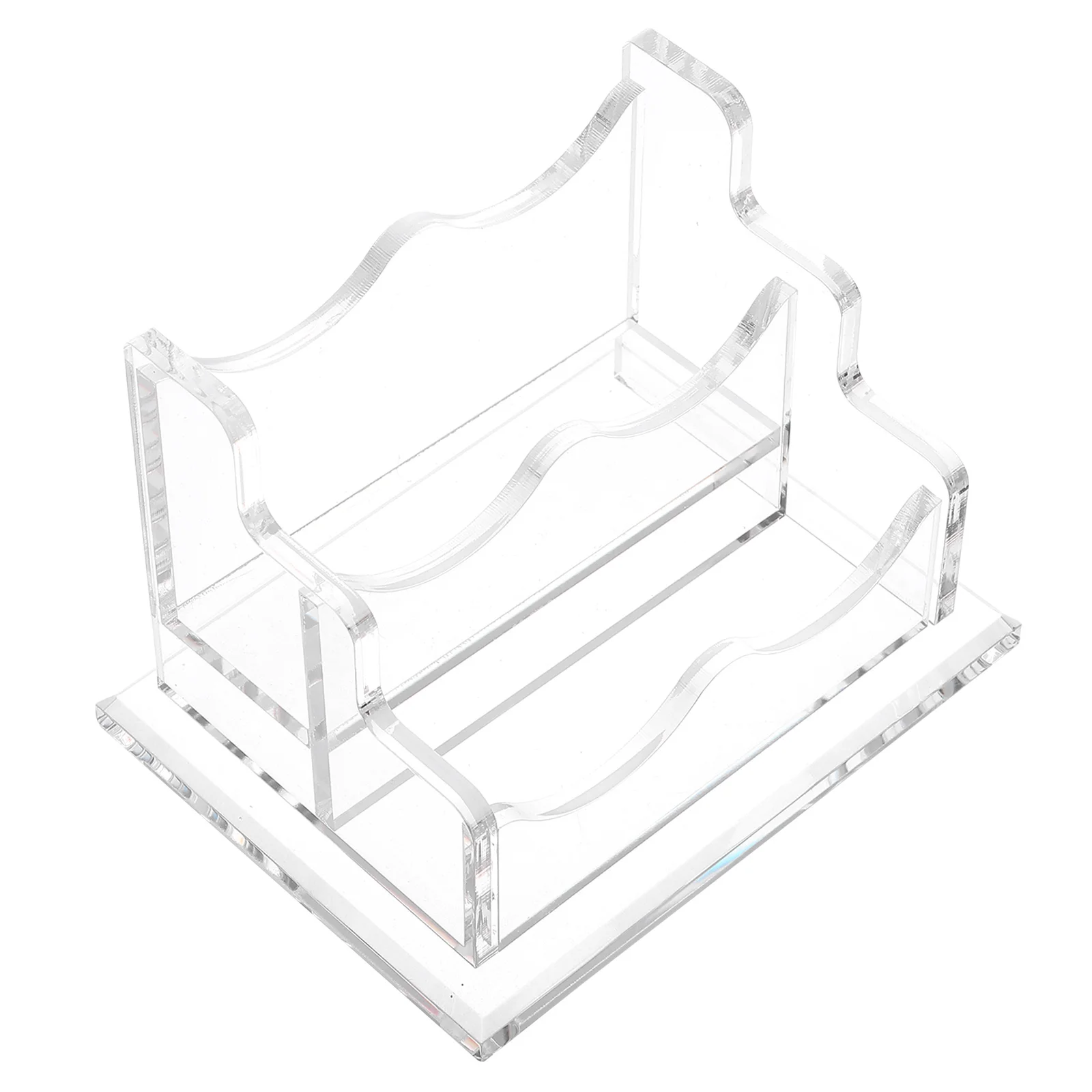 Прозрачная акриловая подставка для визитных карточек