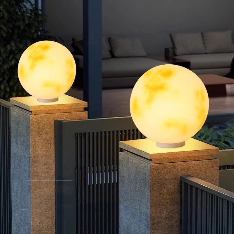 Круглый художественный уличный светильник - Фотография_5