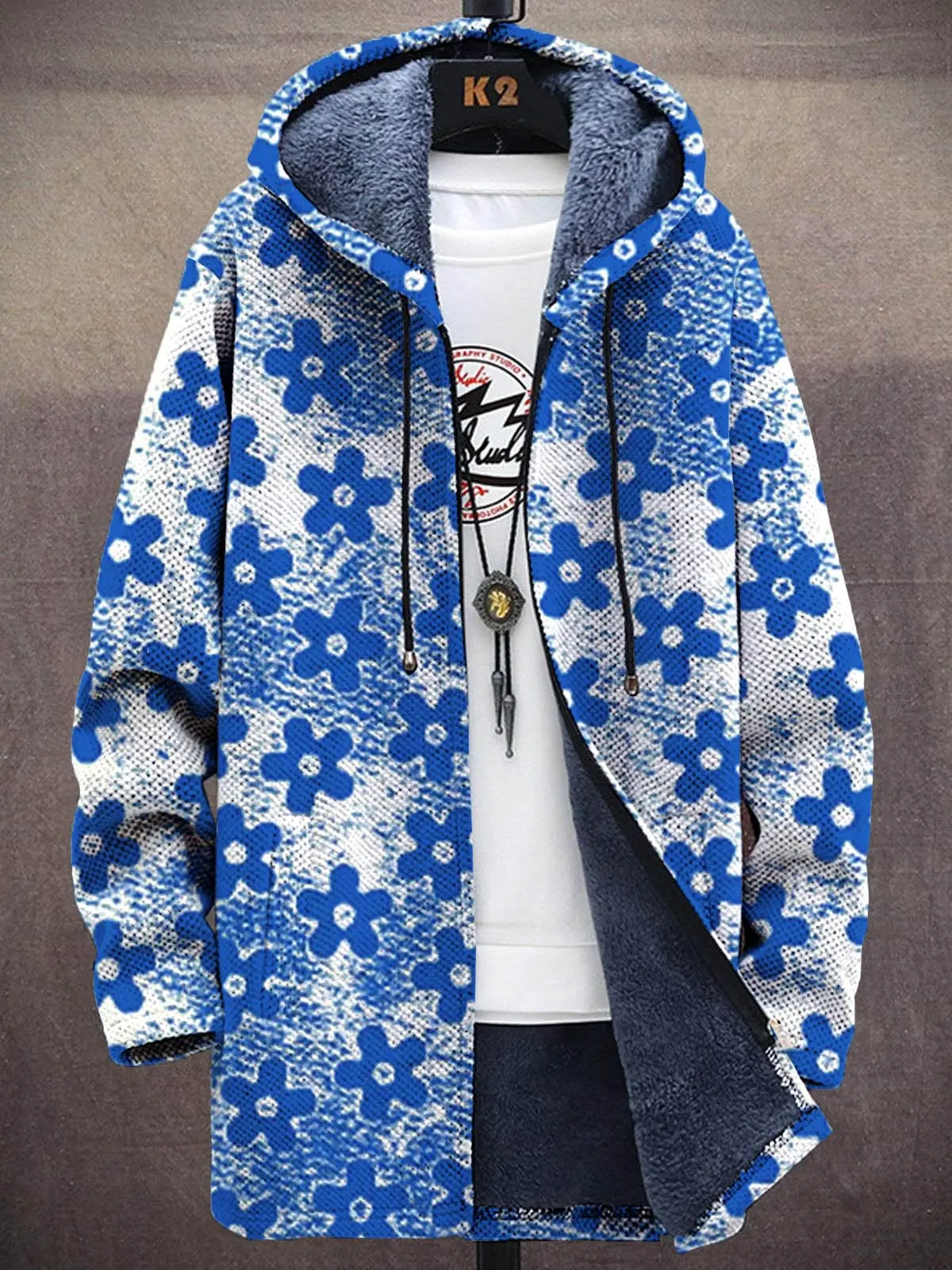 Красочные цветы принт унисекс плюшевый - Фотография_4