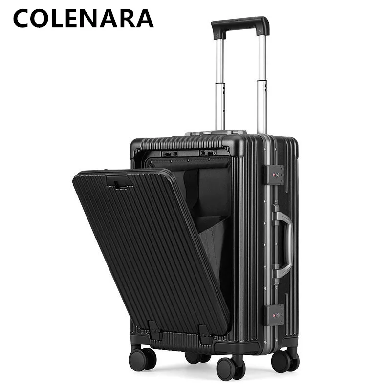 Чемодан на колесиках colenara с передним отверстием