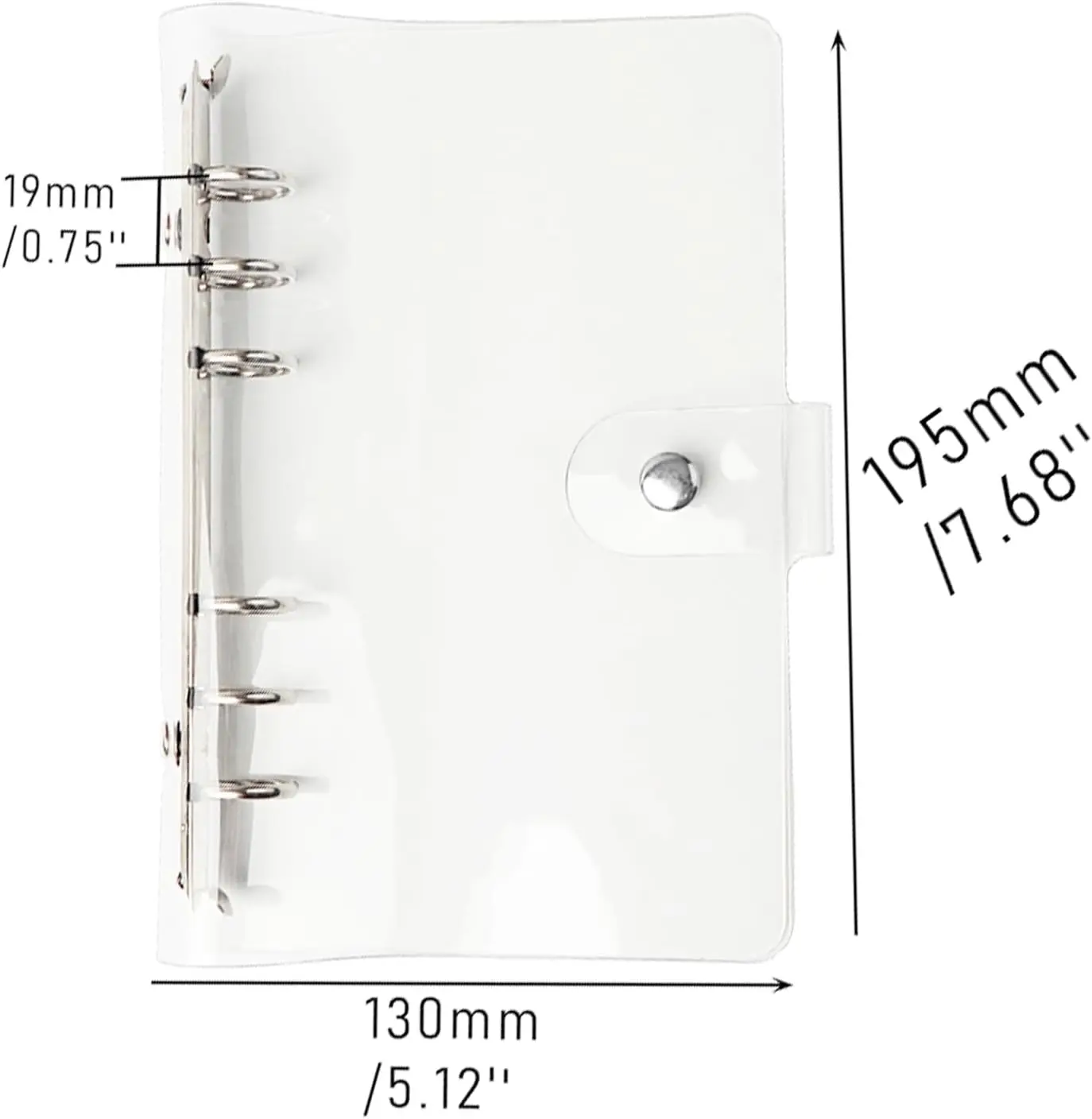 Новая прозрачная обложка для переплета a5 a6 с застежкой-кнопкой - Фотография_3