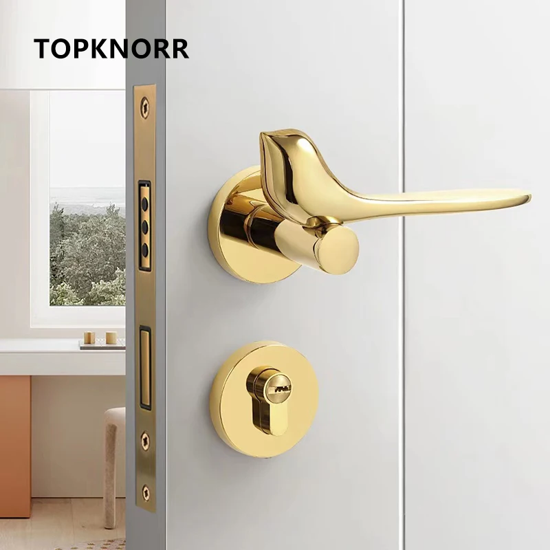 Дверной замок golden bird в минималистичном стиле