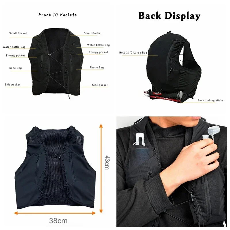 (s-2xl) рюкзак для бега на перил - Фотография_6
