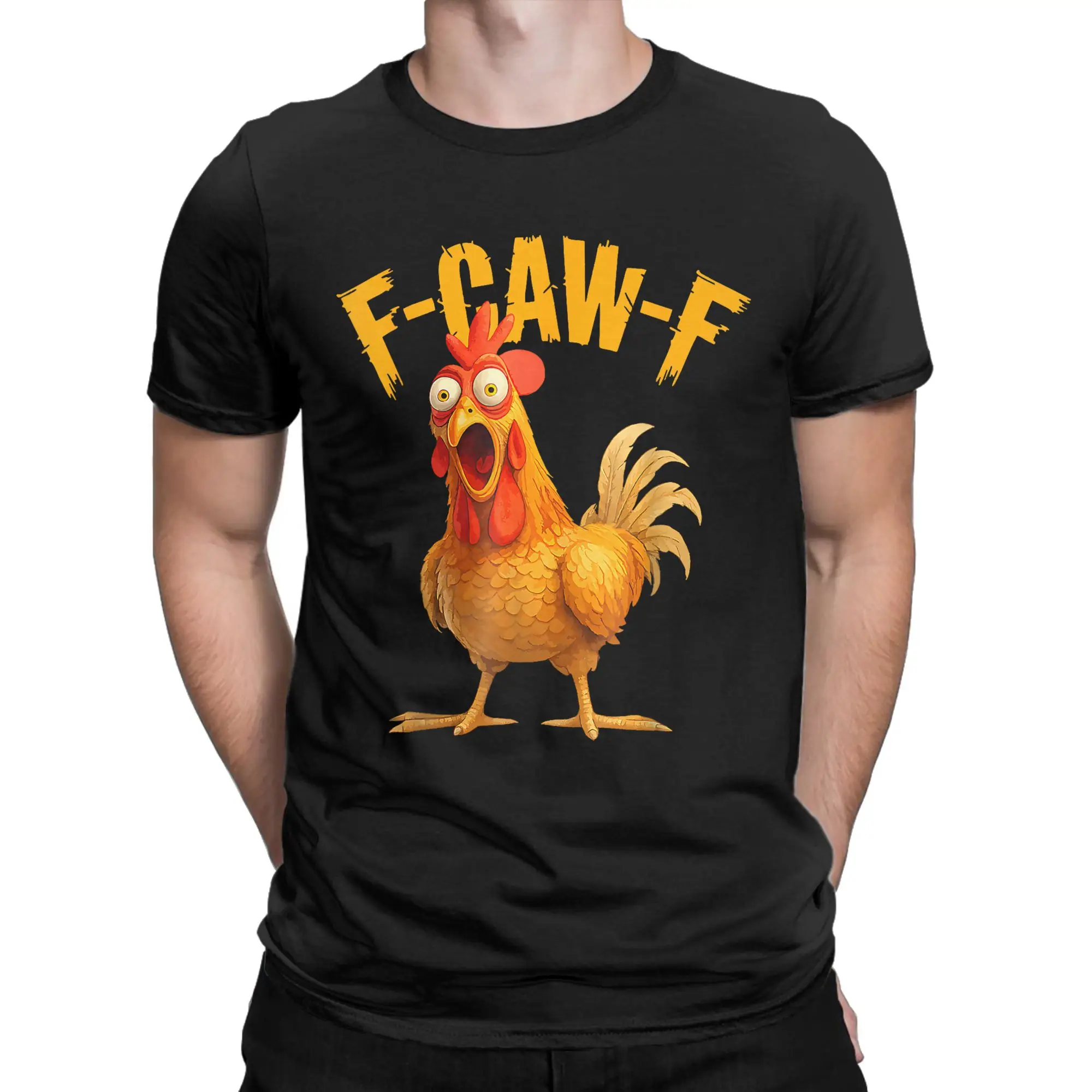 Забавная футболка f caw f chicken - Фотография_2