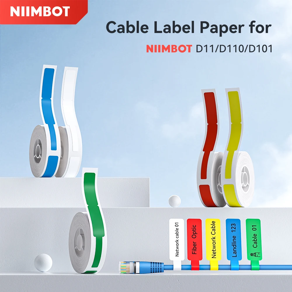 Цветная этикетка для кабеля niimbot d11 d110 d101 h1s pinter