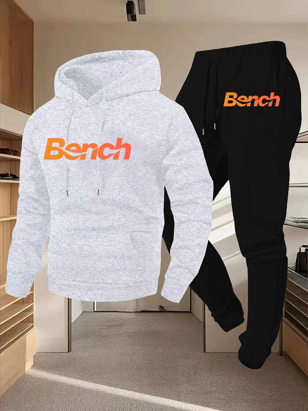 Мужской комплект с капюшоном в базовом стиле - Фотография_3