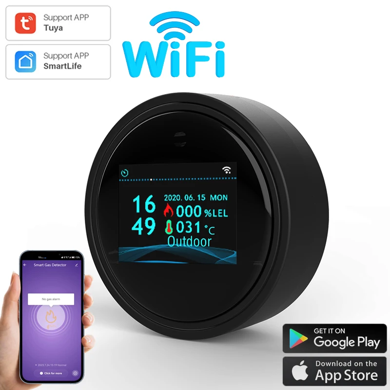 Датчик природного газа tuya с wi-fi