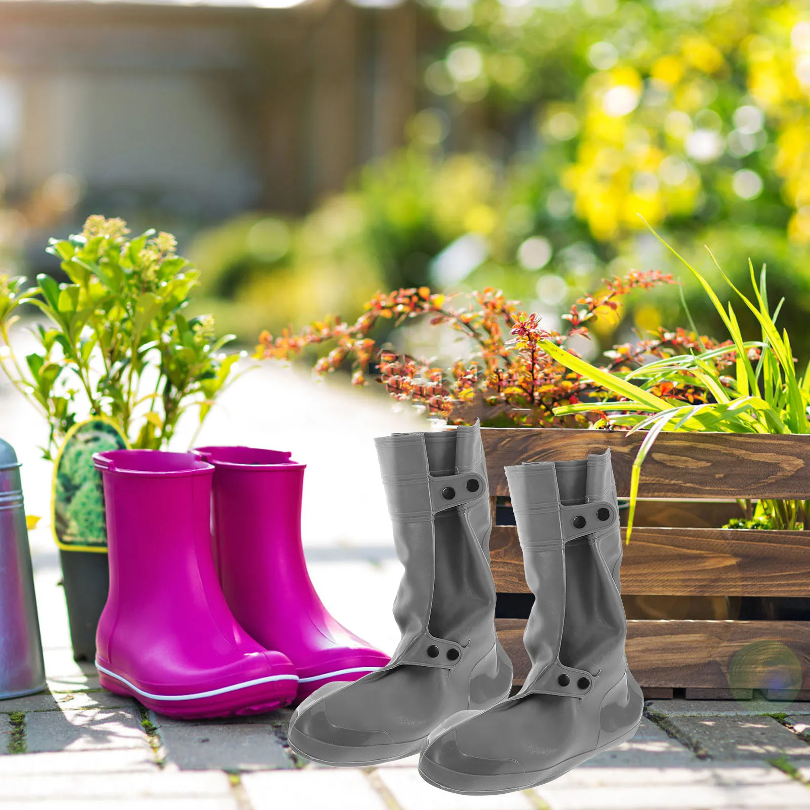 1 пара многоразовых защитных чехлов для обуви для женщин и мужчин - Фотография_4