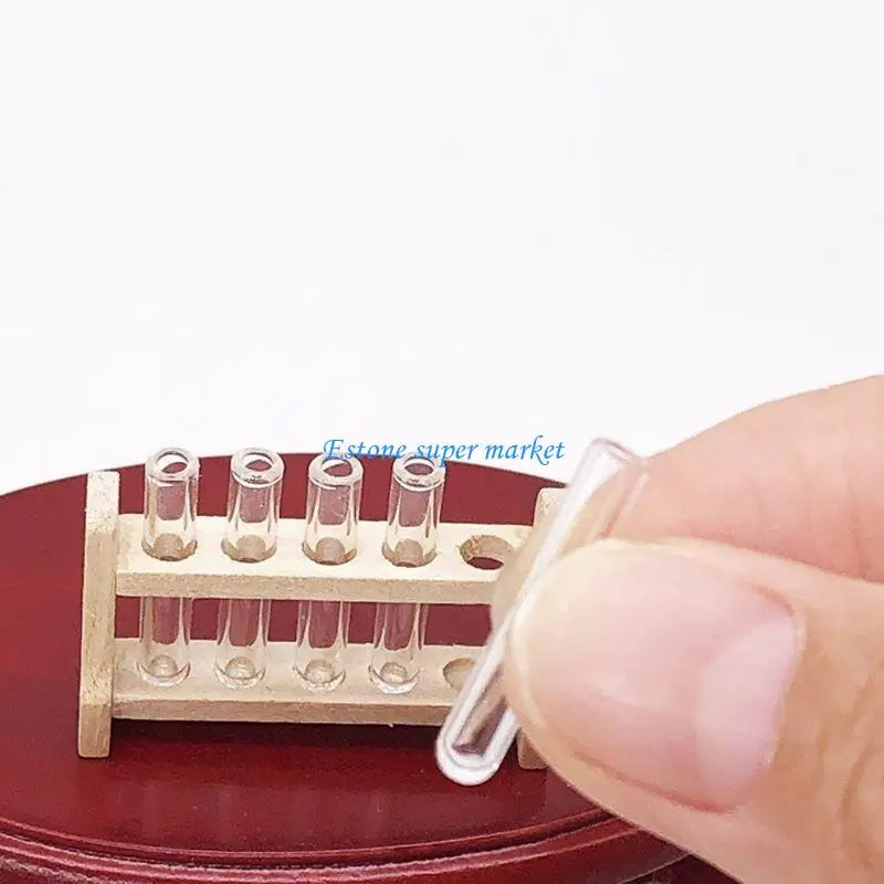 Laboratory glass tratter tribings с деревянной стойкой набор 1 - Фотография_5