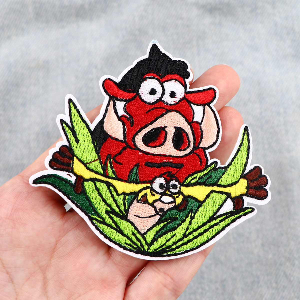 Мультяшная нашивка с вышивкой «дикий кабан» - Фотография_4