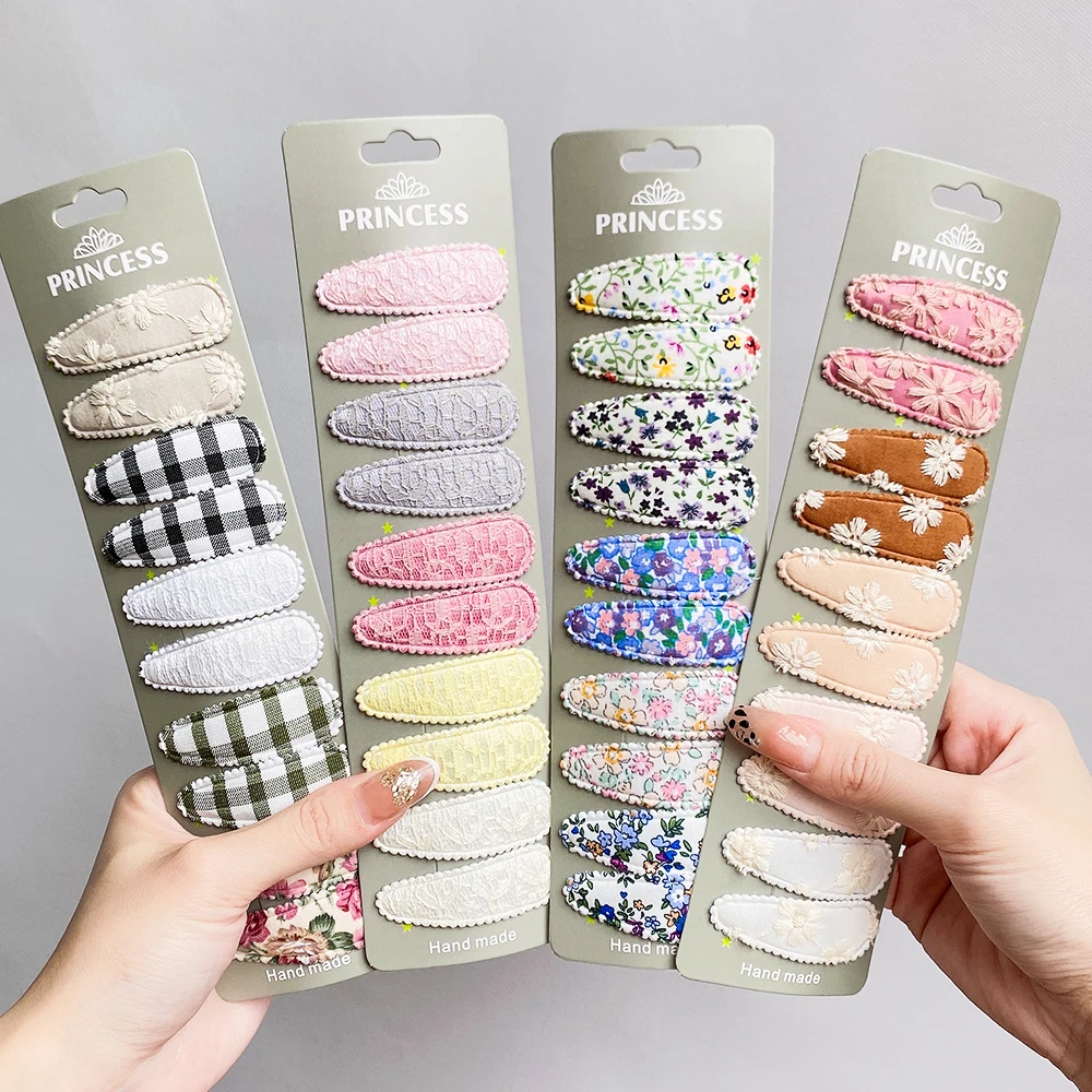 Заколки для волос в форме капли воды с принтом для милых девочек - Фотография_4