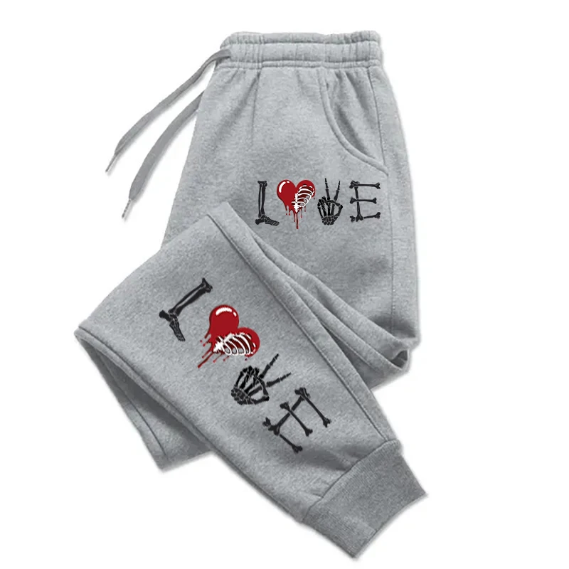 Спортивные брюки с принтом черепа love