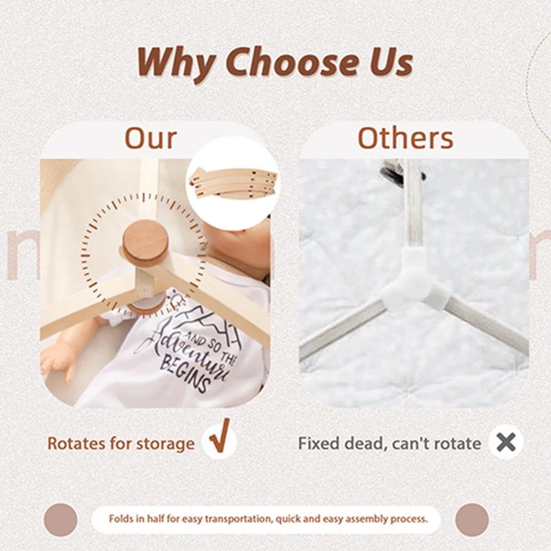 1 набор деревянных детских тренажерных залов для новорожденных - Фотография_2