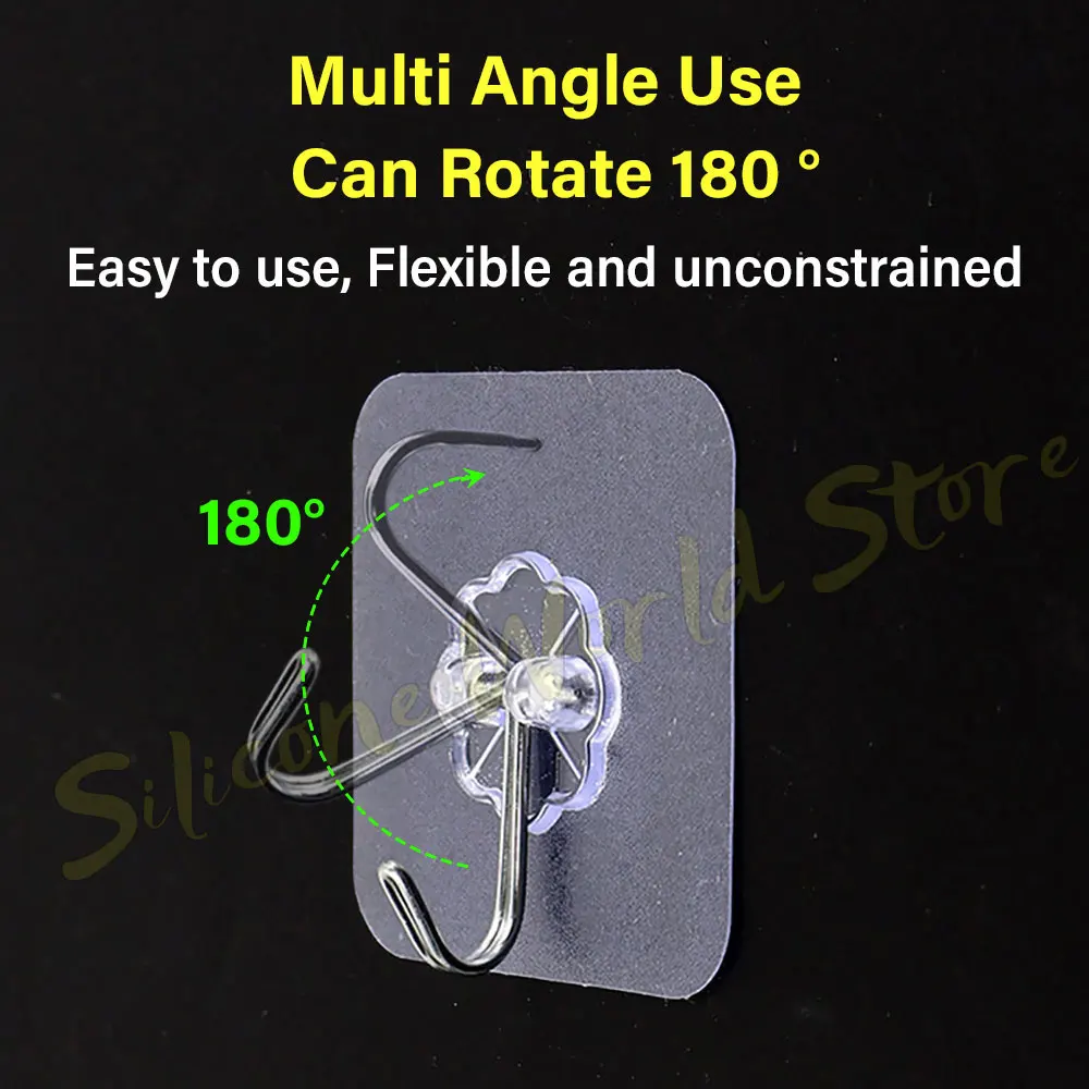 Прозрачные прочные самоклеящиеся крючки - Фотография_2