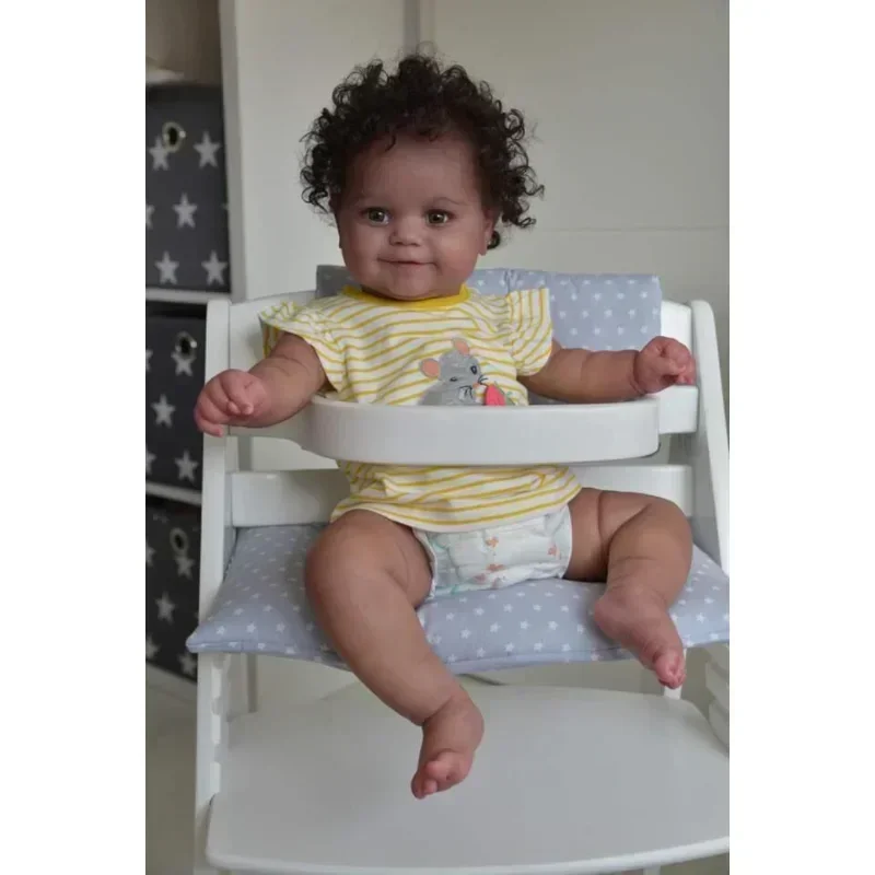 50 см мягкие гибкие куклы reborn baby с черной кожей